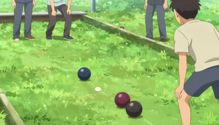 Visual representation of "bocce" - Bocce is an Italian game in which players take turns to throw balls toward a target ball.