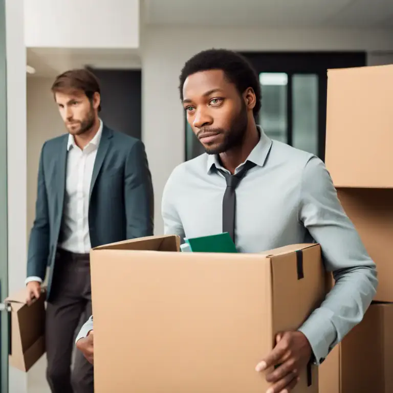 Visual representation of "give somebody their marching orders" - To tell someone to leave, especially because they are no longer needed or wanted.
