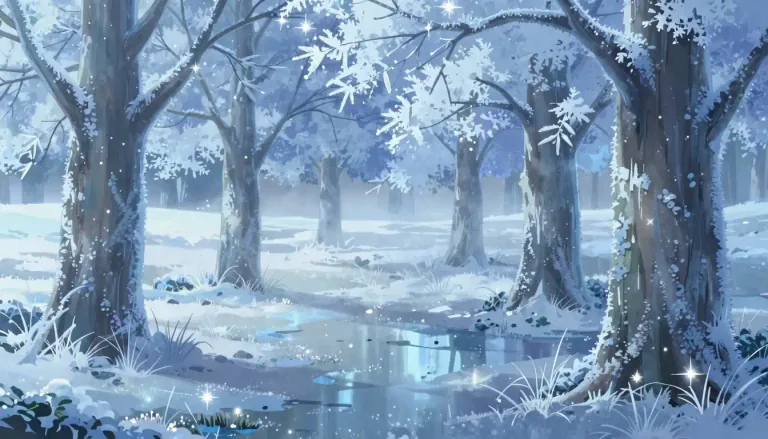 Visual representation of "frosty" - Very cold, like ice