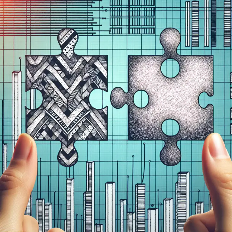 Visual representation of "dissimilarity" - The quality of being mismatched or incompatible