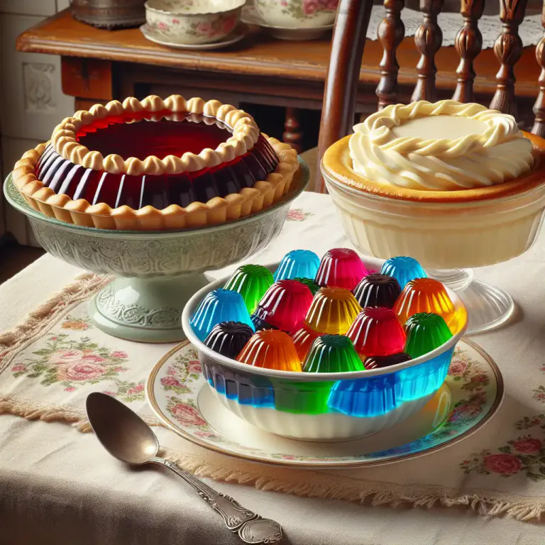 Visual representation of "jello" - A brand of gelatin desserts, puddings, and no-bake cream pies.