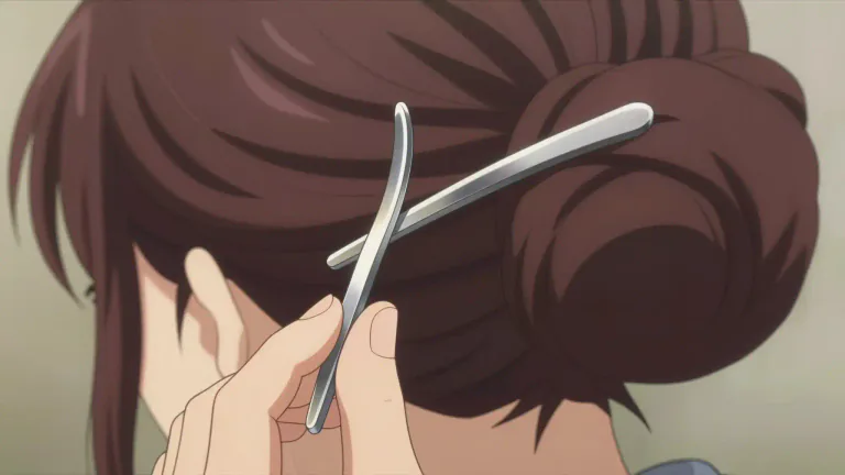 Visual representation of "hairpin" - A piece of wire or metal, bent into a U shape, used to hold hair in place.