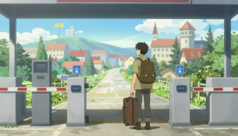 Visual representation of "emigre" - A person who leaves their own country to live in another country, usually for a significant time or permanently