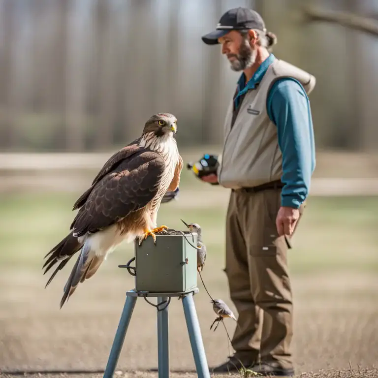 Visual representation of "haggard" - An adult hawk caught for training