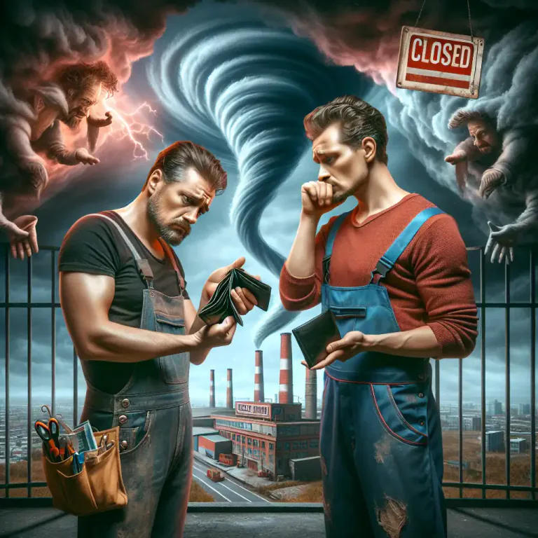 Visual representation of "whipsaw" - To cause someone or something to experience two bad situations or conditions at the same time or one after the other.