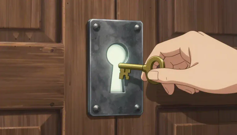 Visual representation of "keyhole" - A hole in a lock where you put the key
