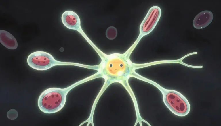 Visual representation of "pluripotent" - Describing a type of stem cell that can develop into many different cell types.