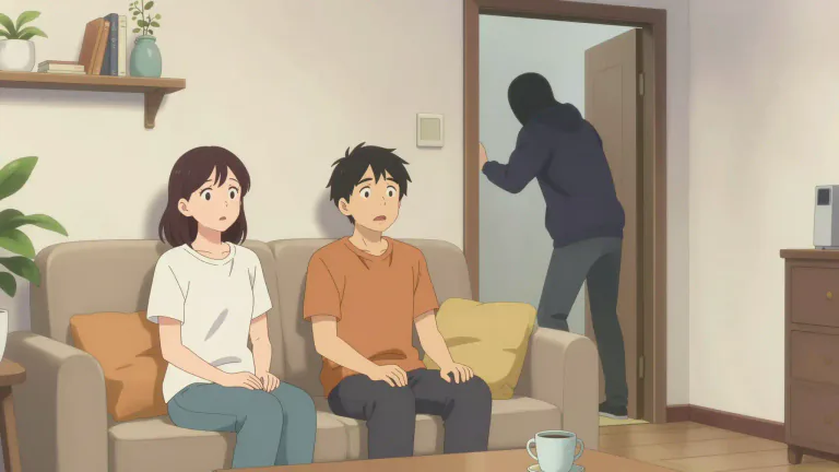 Visual representation of "intruder" - A person or thing that interrupts or interferes with something.