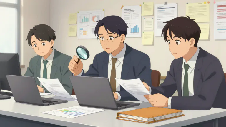 Visual representation of "diligence" - A thorough investigation, especially before making a business decision.