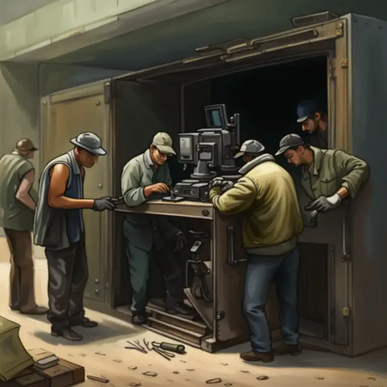 Visual representation of "under the counter" - In a way that is not noticeable or not meant to be noticed.