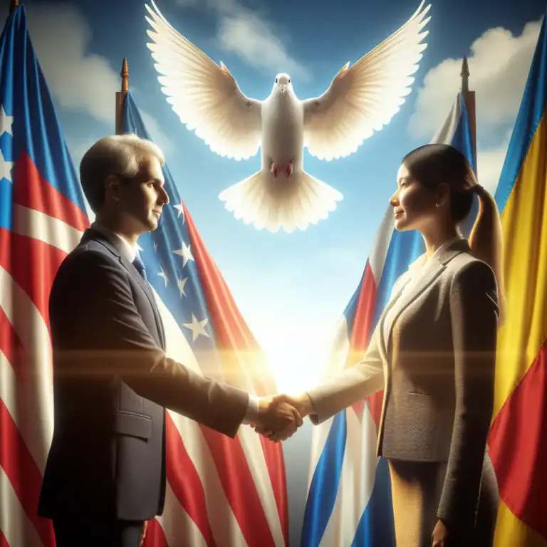 Visual representation of "normalization" - In international relations, the establishment of normal diplomatic relations between countries.