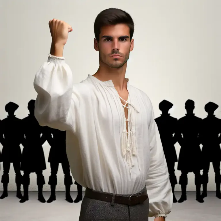 Visual representation of "heroically" - In a way that relates to or characteristic of heroes or heroines
