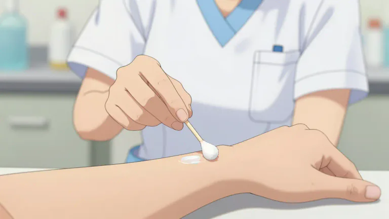 Visual representation of "lubricate" - To apply a medicated ointment to soothe, ease pain or facilitate healing