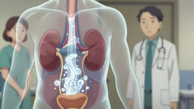 Visual representation of "hypercalciuria" - A medical condition characterized by an excessive level of calcium in the urine, often associated with kidney disorders or metabolic abnormalities.
