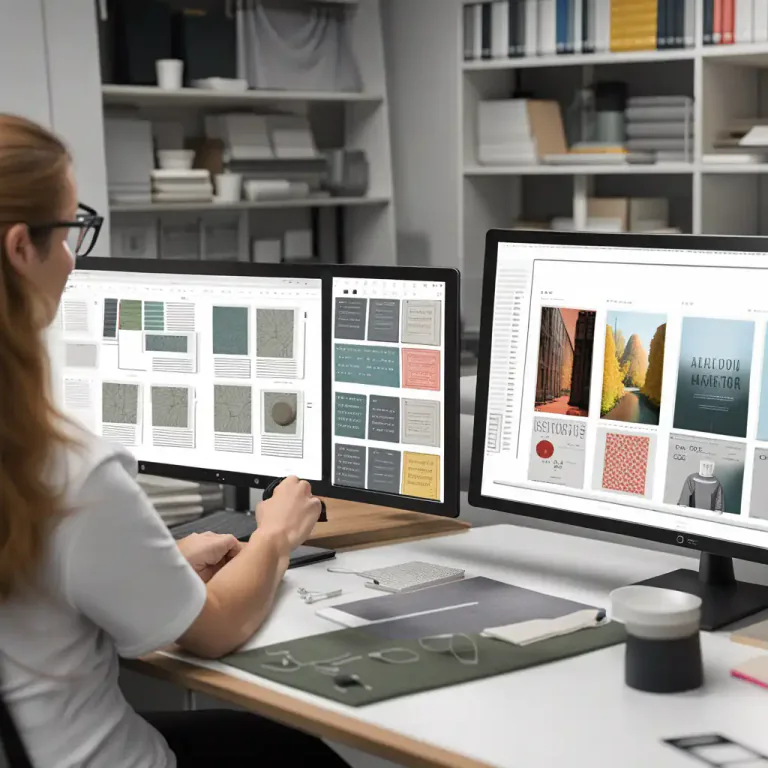 Visual representation of "layout" - The process of setting up a printed product, like a newspaper, book or website.