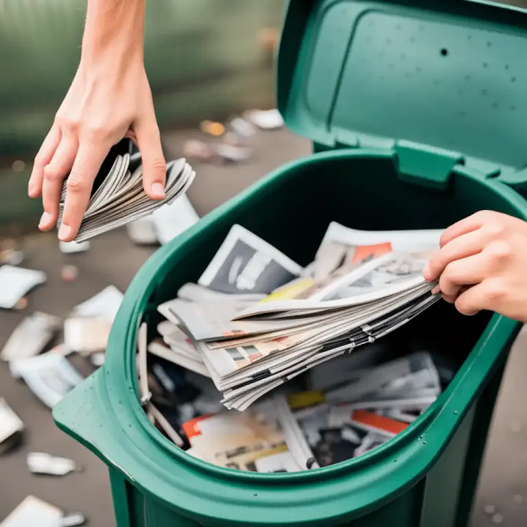 Visual representation of "bin" - To throw away, to discard or abandon something.