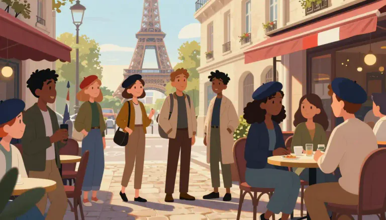 Visual representation of "french" - Related to France or its people.