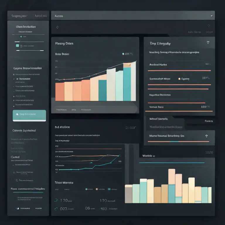 Visual representation of "dashboard" - An interface displaying a collection of data, charts, and other necessary pieces of information