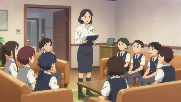 Visual representation of "housemaster" - A teacher or administrator responsible for a house (a group of students) in a boarding school, overseeing their welfare and discipline.