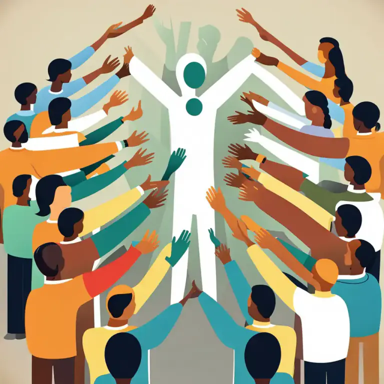 Visual representation of "integrate" - To become part of a group or society