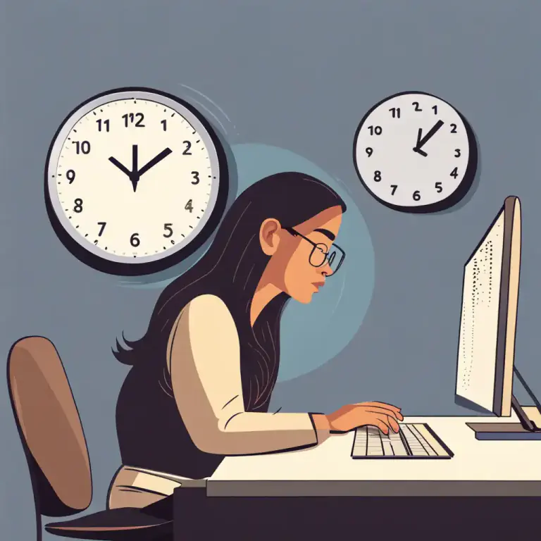 Visual representation of "at work" - Engaged in a job or profession