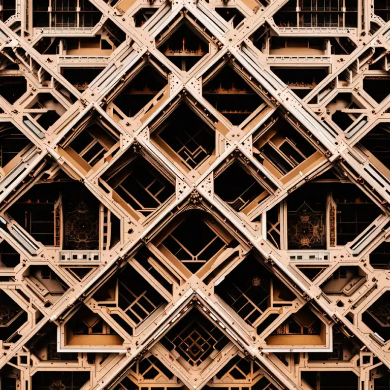 Visual representation of "geometry" - The shape or relative arrangement of the parts of something.