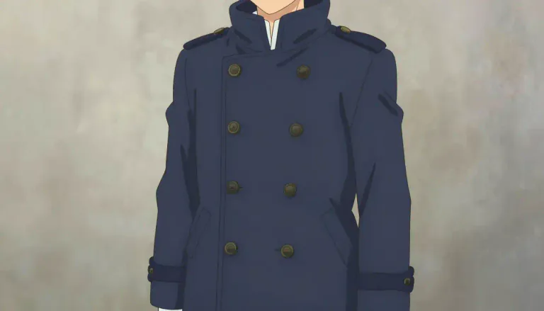 Visual representation of "peacoat" - A peacoat is a short, heavy wool coat that is usually double-breasted and often associated with naval uniforms.