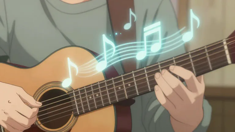 Visual representation of "chord" - A group of musical notes played at the same time for harmony.