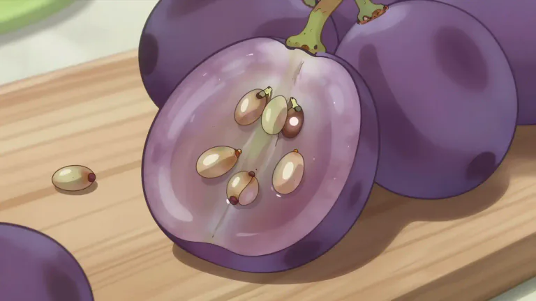 Visual representation of "grapeseed" - The small seed found inside a grape, often used for producing oil.