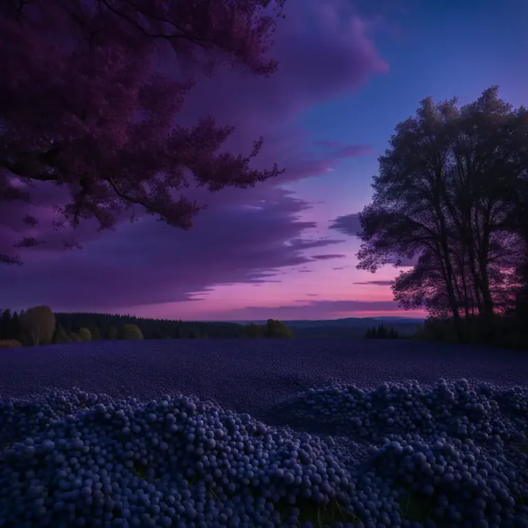 Visual representation of "bilberry" - The color of the ripe fruit of bilberry, a dark purple-blue.