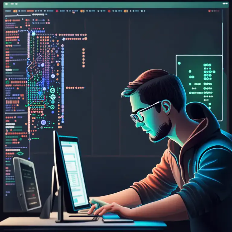 Visual representation of "builder" - A software tool used to create, debug, maintain, or other support other software.