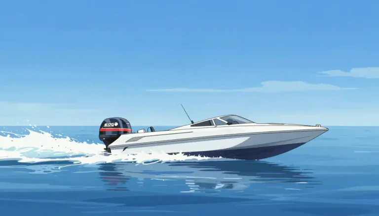 Visual representation of "speedboat" - A speedboat is a small boat that is powered by a motor and is designed to move quickly across the water.
