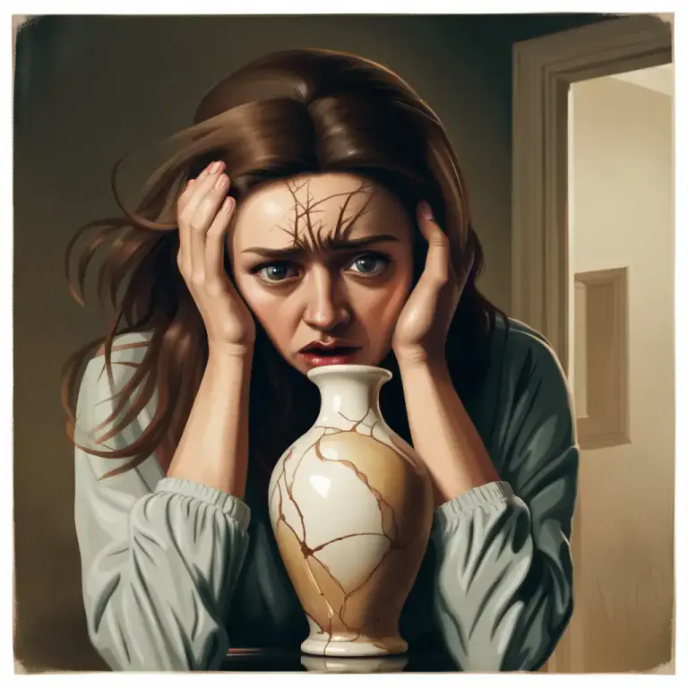 Visual representation of "have kittens" - To become very upset or anxious.