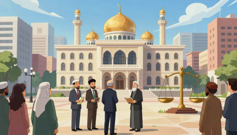 Visual representation of "islamism" - A movement or ideology that advocates for the implementation of Islamic law and values in political and social systems.