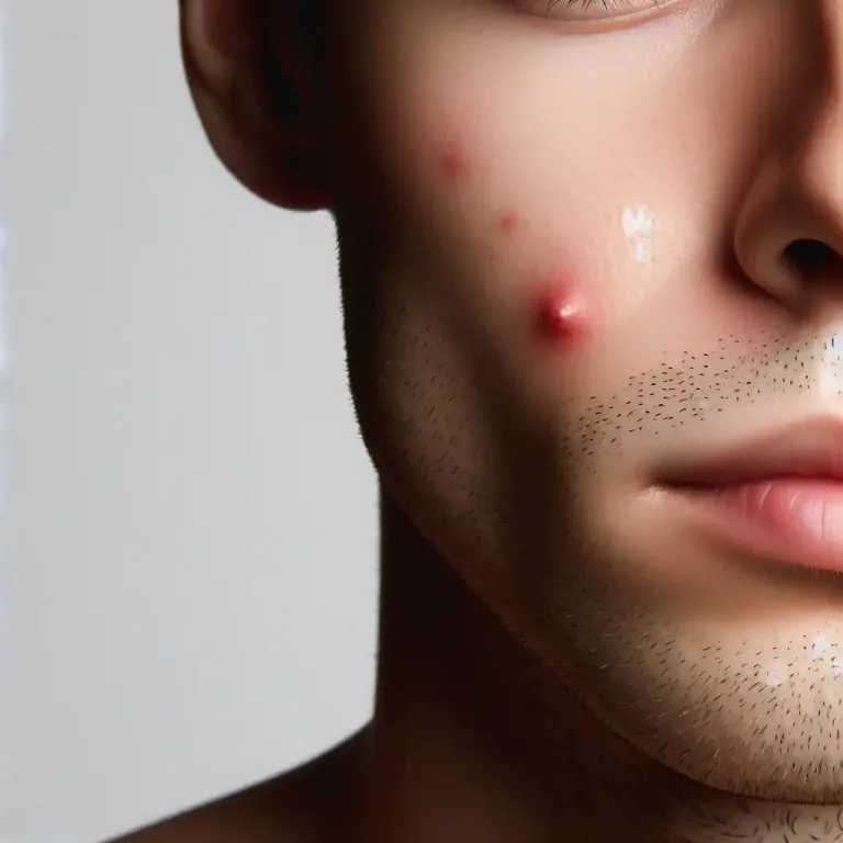 Visual representation of "spot" - A blemish on the skin, such as a pimple