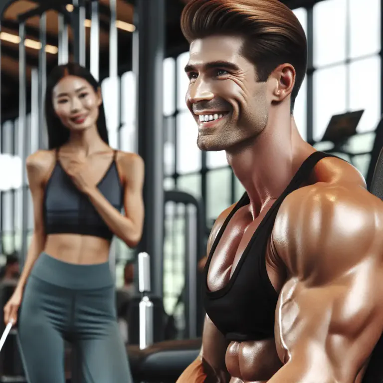 Visual representation of "hunk" - an attractive man with a strong, muscular body
