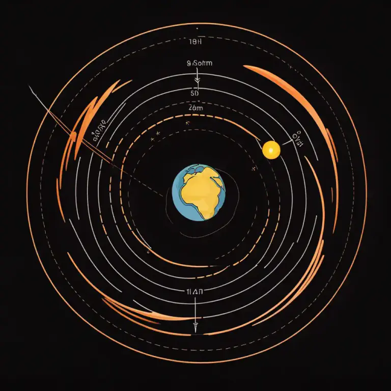 Visual representation of "revolution" - One full cycle of something turning around in a circle