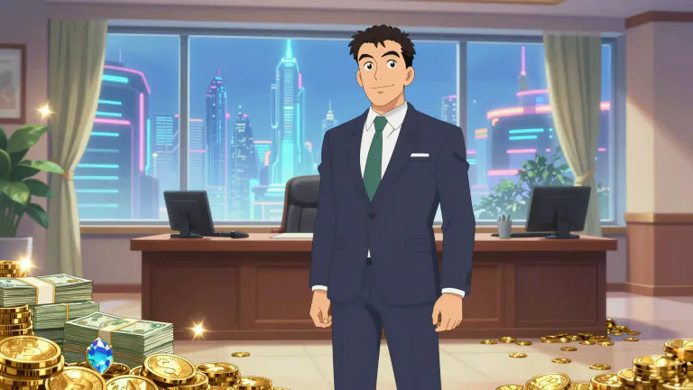 Visual representation of "billionaire" - A person who has a net worth of one billion or more, in units of currency.