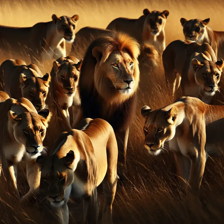 Visual representation of "harem" - A group of females that is sexually available to only one male. Used in regard to animals.