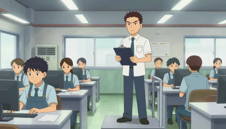 Visual representation of "overseer" - A person who supervises others, especially workers.