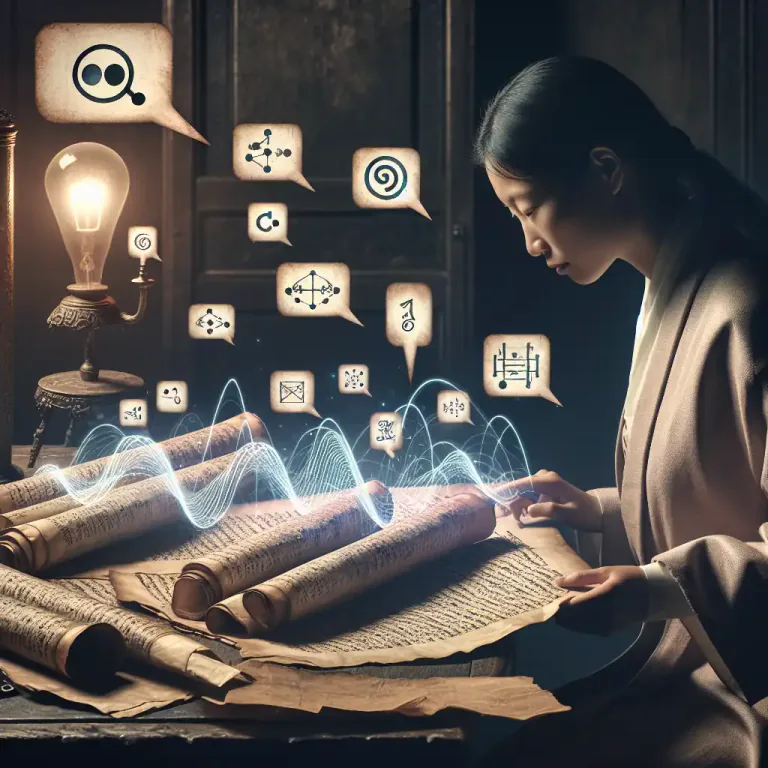 Visual representation of "philology" - The study of human speech, especially as the vehicle of literature