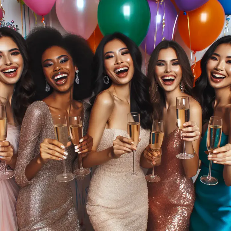 Visual representation of "hen" - A party for women only, especially one held for a woman who is about to get married