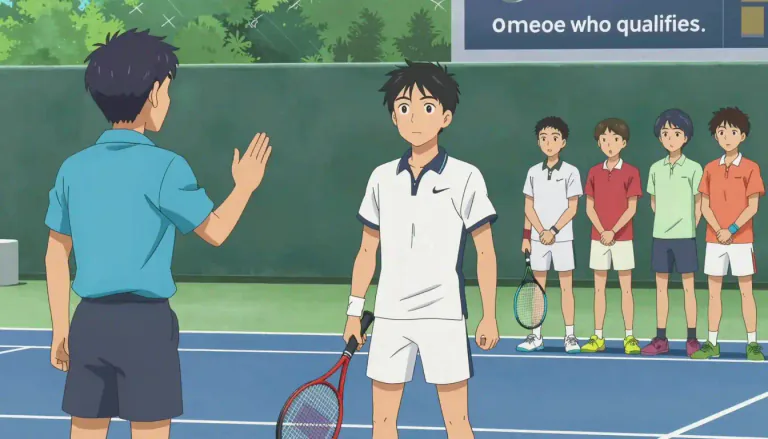 Visual representation of "qualifier" - Someone or something that qualifies