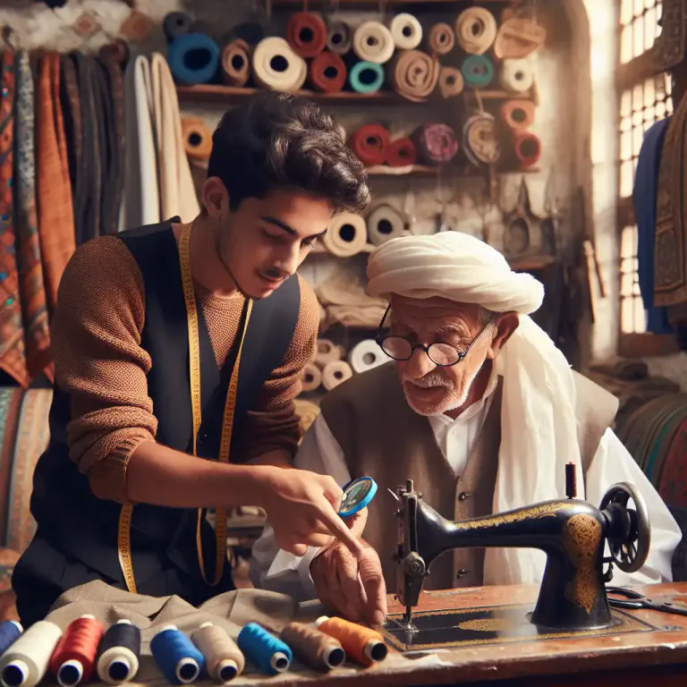 Visual representation of "sartorial" - Connected with the work of a tailor or the business of tailoring.
