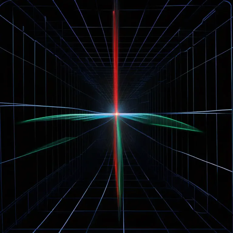 Visual representation of "event" - In physics, a point in spacetime having three spatial coordinates and one temporal coordinate.