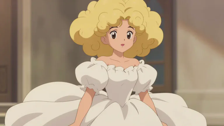 Visual representation of "poufy" - Describing something that is fluffy, inflated, or voluminous in shape, particularly in terms of hair or clothing.