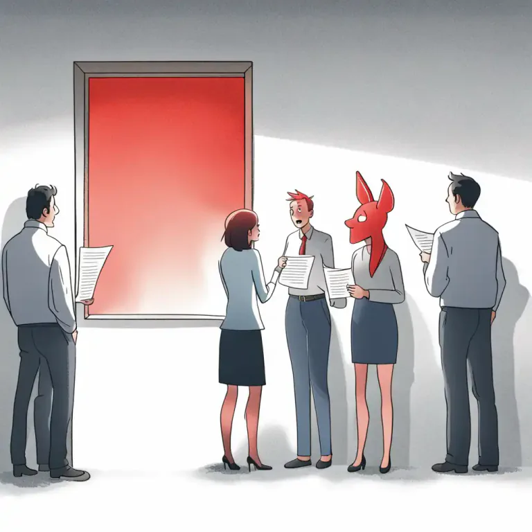 Visual representation of "feel your ears burning" - To suspect or realize that others are talking about you when you are not present