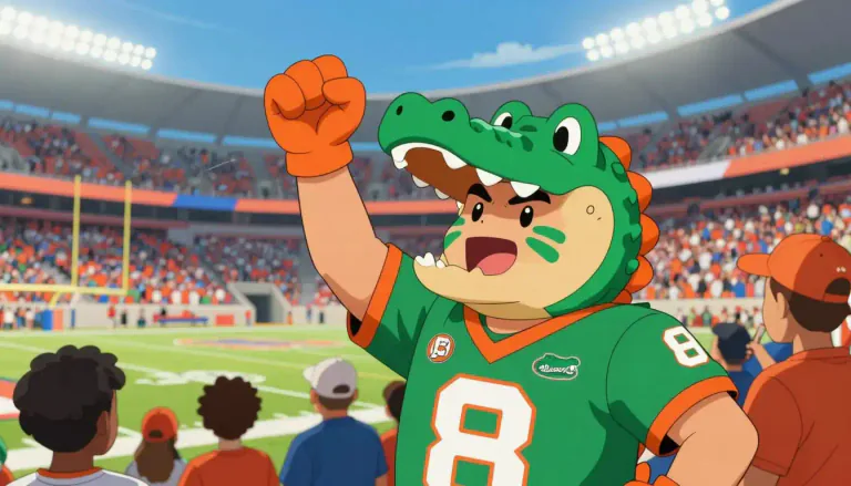 Visual representation of "gator" - A colloquial name for anyone associated with the University of Florida, particularly its sports teams.