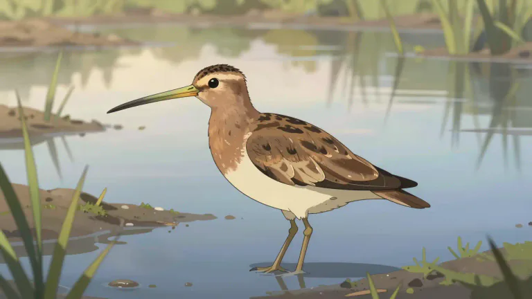 Visual representation of "snipe" - A bird that lives near water and often has a long bill