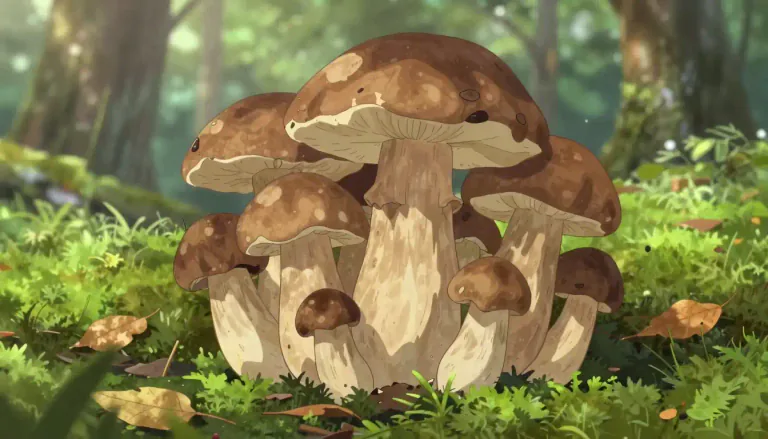 Visual representation of "boletus" - A type of fungus that is often used as food, grown naturally in forests.